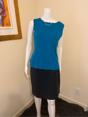 Ming Wang Teal Sleeveless Shell Top S